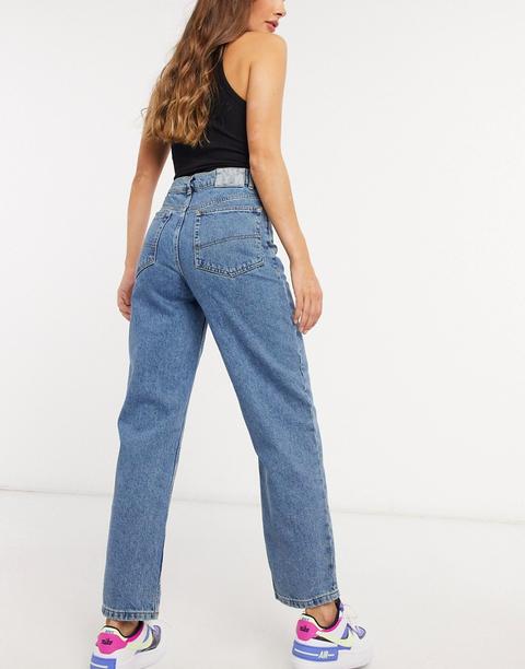 collusion x014 90s baggy dad jeans with stepped waist band