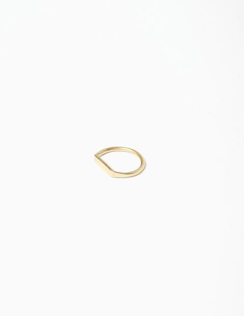 Anillo Fino Rectangular Dorado