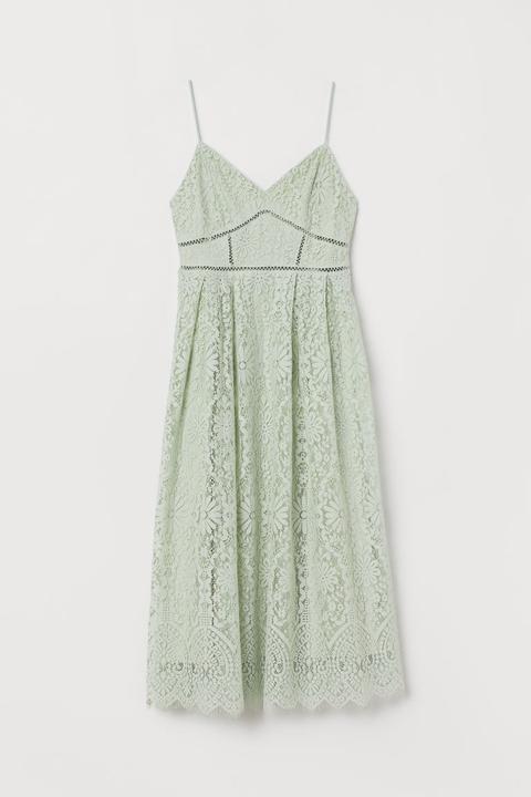 Vestido De Encaje - Verde