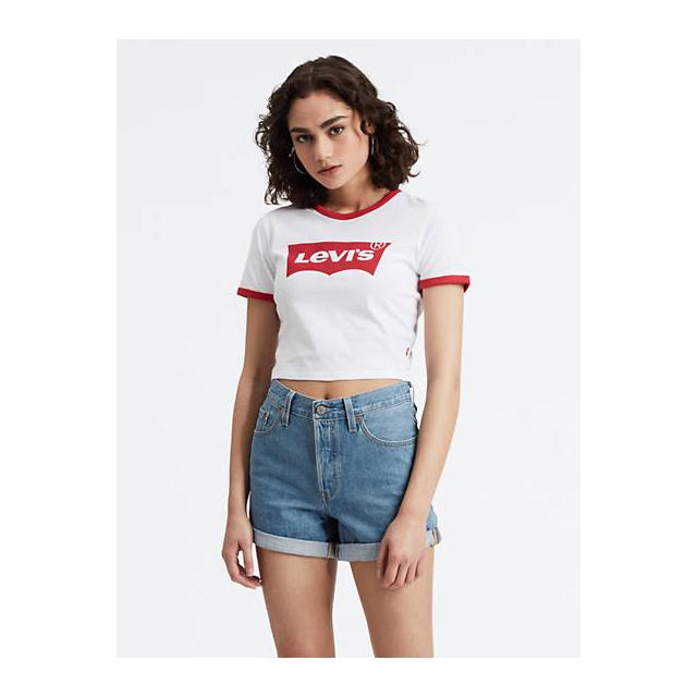 levis white crop top