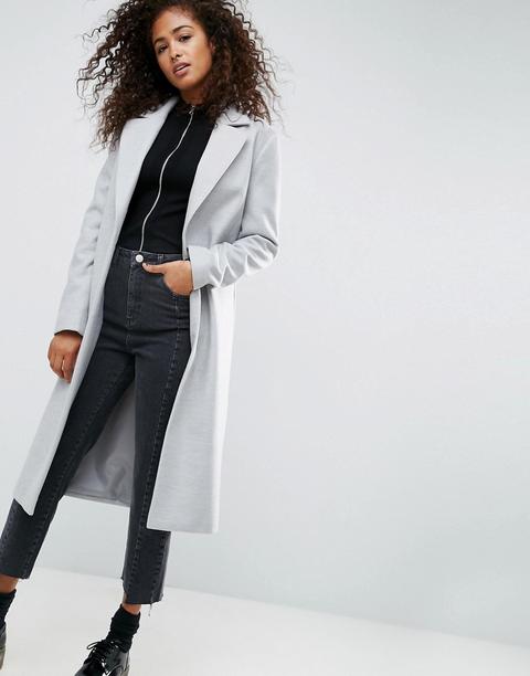 Asos - Cappotto Boyfriend Lungo - Grigio