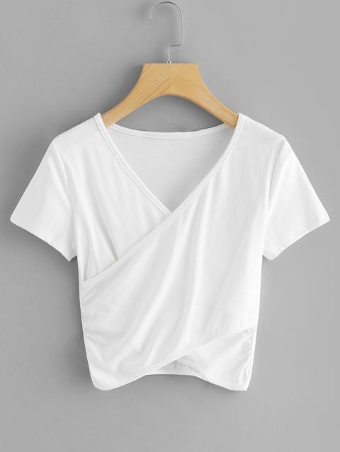 Camiseta Cruzada Escote V