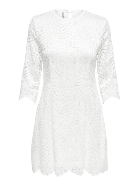 Only Spitzen Kleid Damen White
