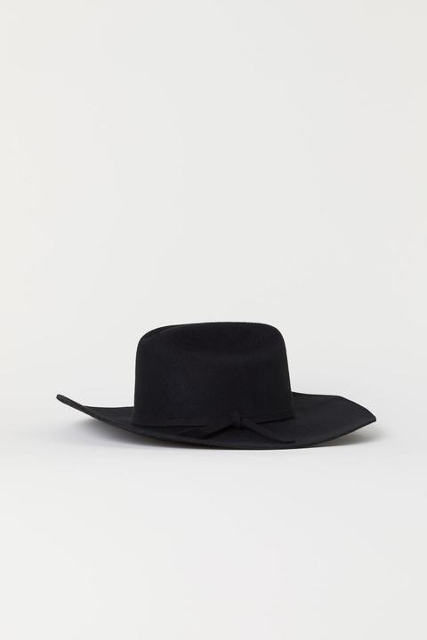Sombrero En Lana De Fieltro - Negro