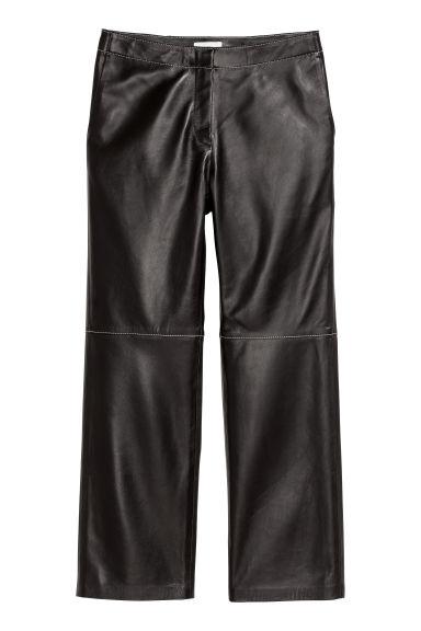 H & M - Pantaloni In Pelle - Nero