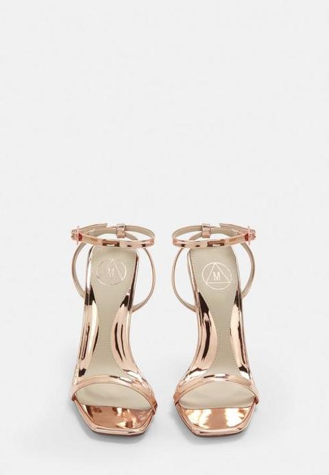 rose gold square heels