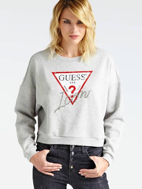 guess triangle sweatshirt