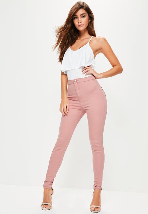 Pink Vice High Waisted Stretch Skinny Jeans