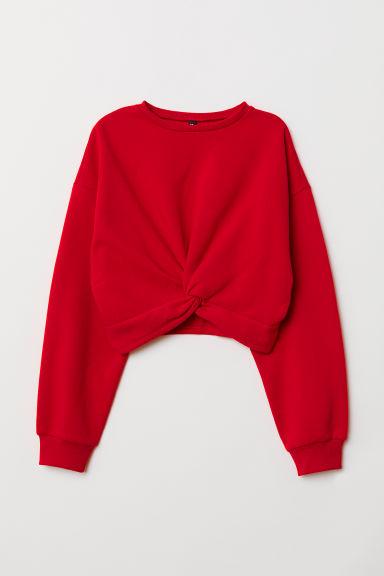 H & M - Felpa Con Nodi - Rosso