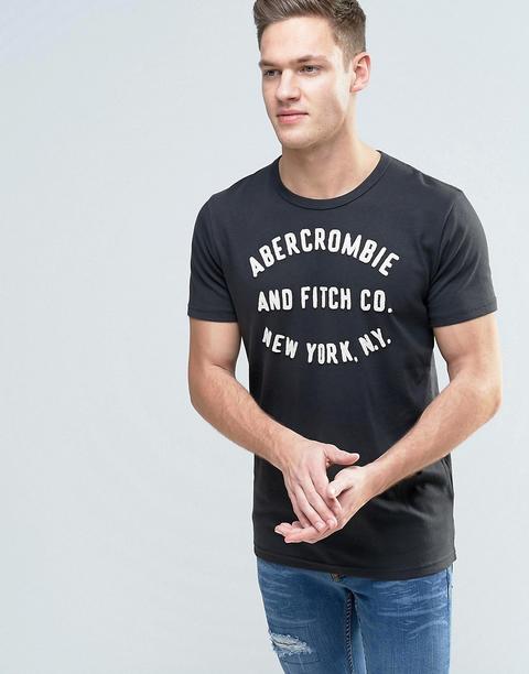 Camiseta Slim Con Aplicación De Logo A.fitch De Abercrombie & Fitch