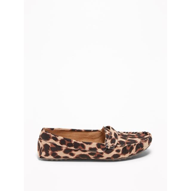 leopard print driving moccasins