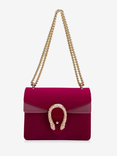 Flap Metal Chain Crossbody Bag