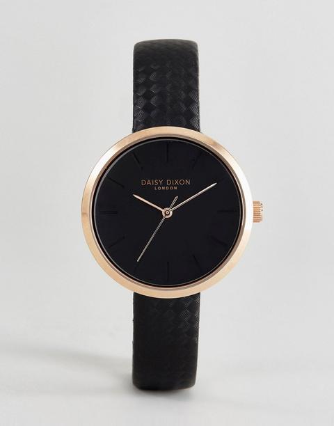 Daisy Dixon - Orologio Con Cinturino Nero In Pelle Stampata - Nero