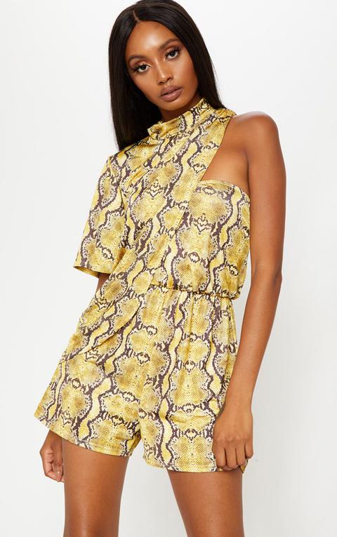 snake print playsuit