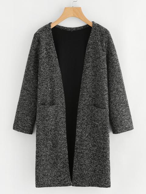 Dual Pocket Long Knit Cardigan