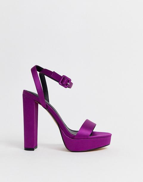 purple barely there heels
