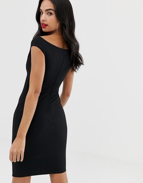 lipsy black bardot dress