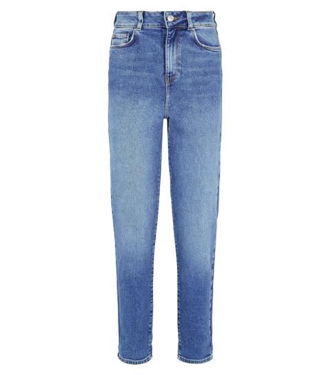 Blue Waist Enhance Tori Mom Jeans New Look