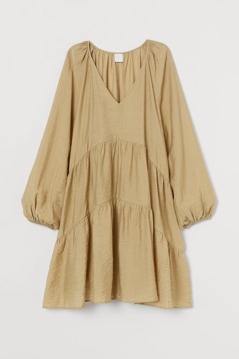 A-line Dress - Beige