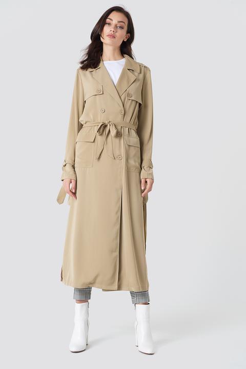 Na-kd Classic Trench Coat - Beige