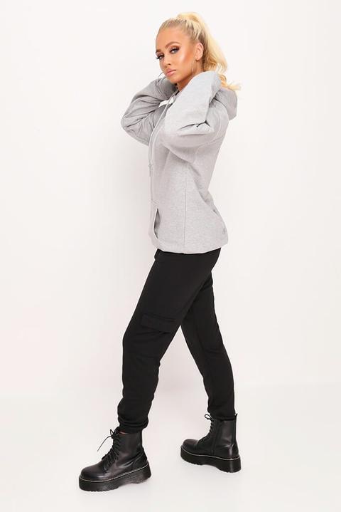 Sport Grey Marl Grey Basic Oversized Hoodie
