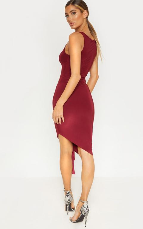 burgundy slinky dress