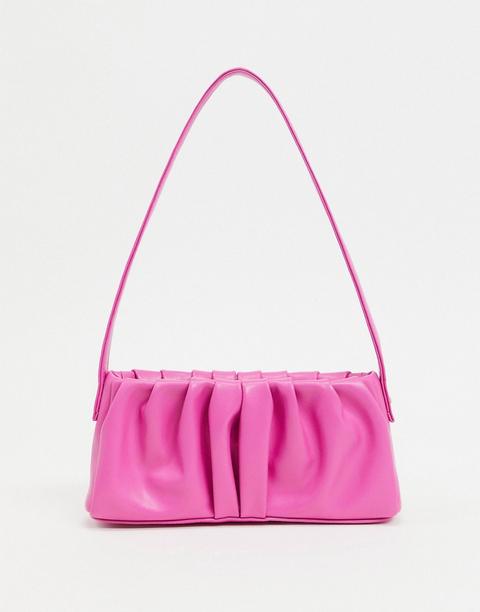 Asos Design - Sac Porté Épaule À Fronces Style Années 90 - Rose Vif