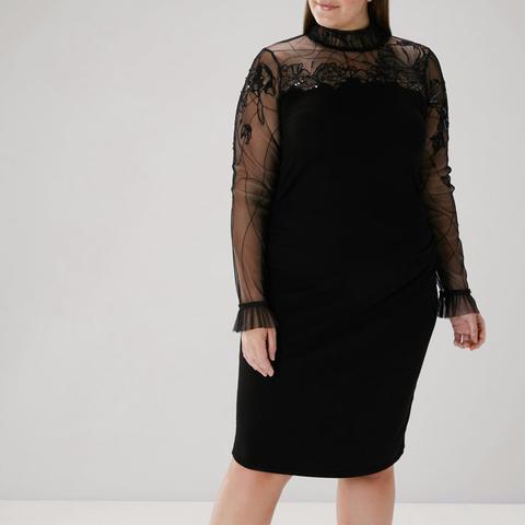 ceri tulle knit dress