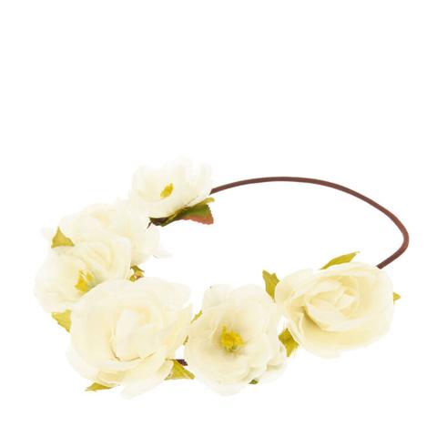 Claire's Couronne De Fleurs D'ivoire