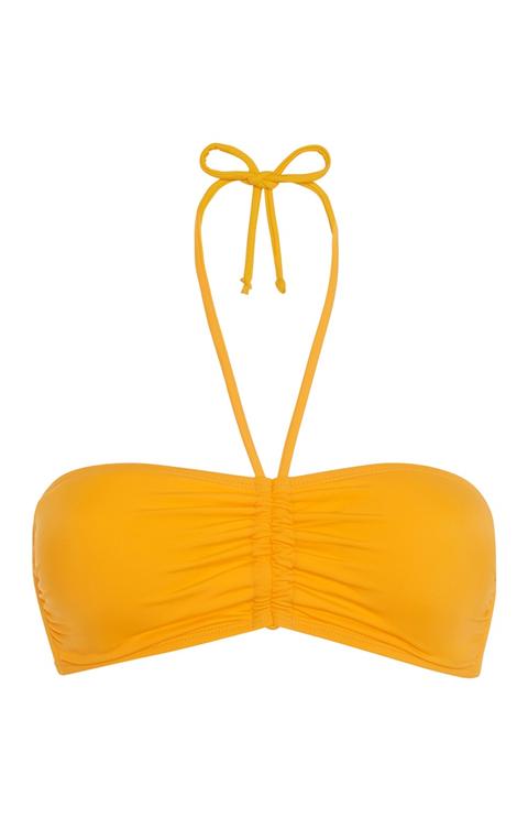 Mustard Bandeau Bikini Top