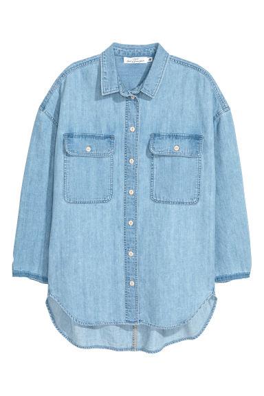 H & M - Camicia Oversize In Jeans - Blu