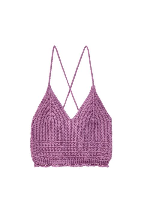 Top Crochet Malva Tirantes