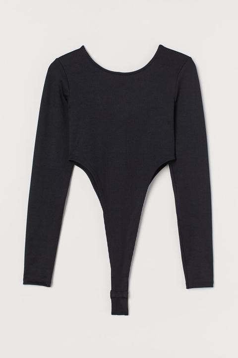 Body High Leg - Negro
