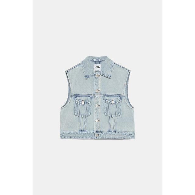 zara sleeveless denim jacket