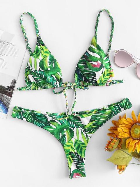 Bikini Con Stampa Tropicale