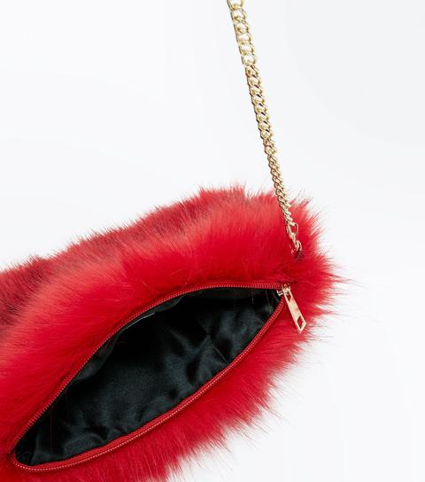 red fur bag