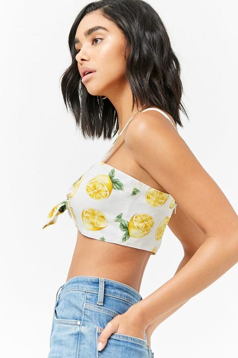 forever 21 tie front crop top