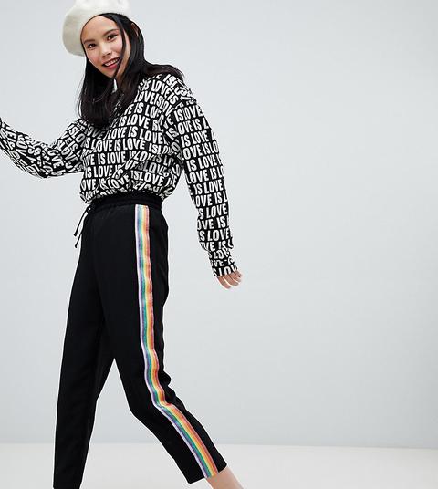 rainbow stripe joggers