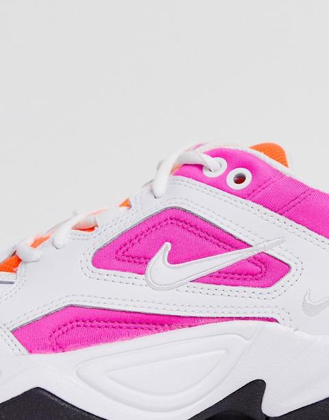 nike tekno bianche e rosa