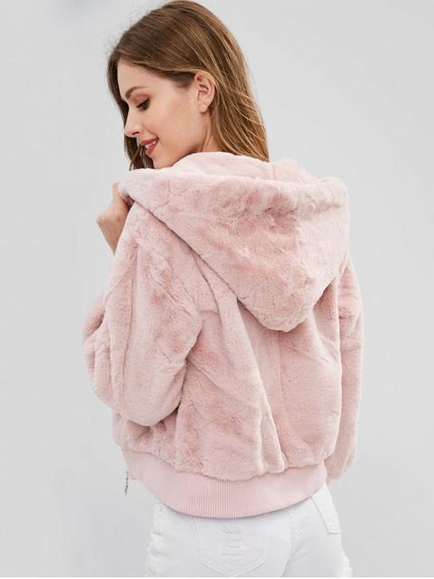 Zaful faux hot sale fur hoodie