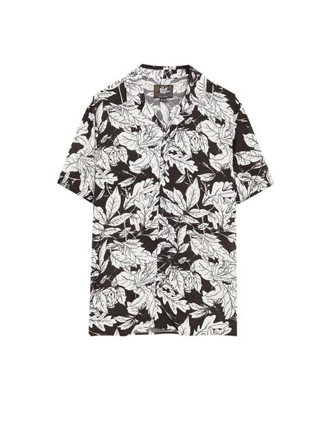 Camisa Viscosa Manga Corta Flores