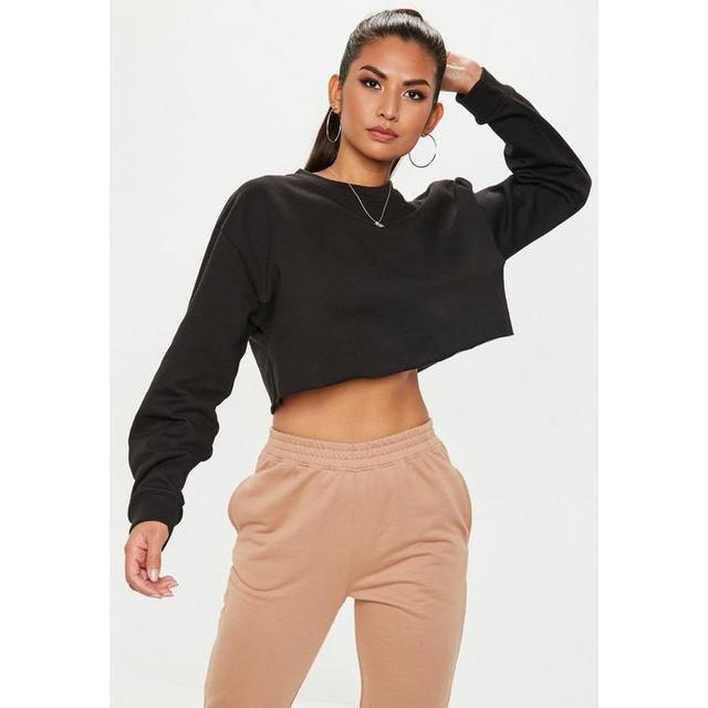 black cropped sweatshirt
