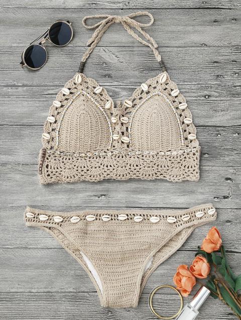 Bikini Di Crochet Conchiglia In Rilievo