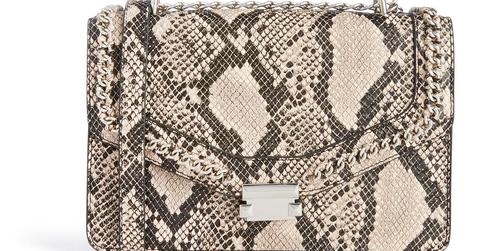 snake print chain bag