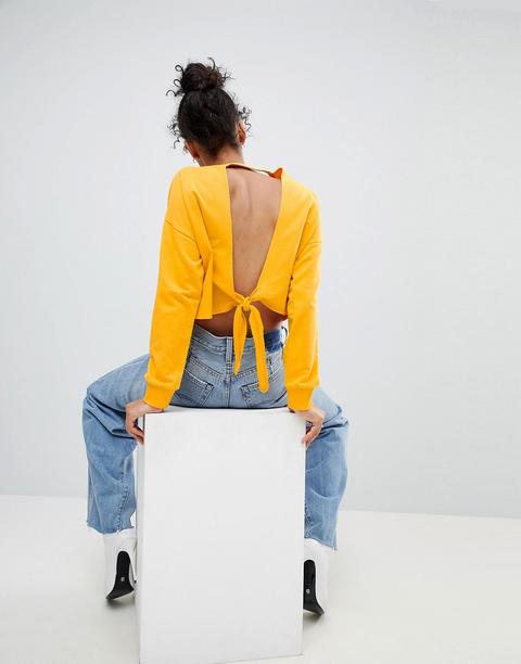 Asos Sweatshirt With Open Knot Back