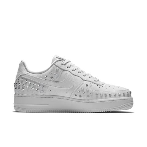 white studded air force