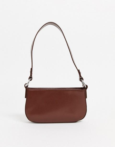 Asos Design - Sac Porté Épaule En Cuir Style 90s-marron