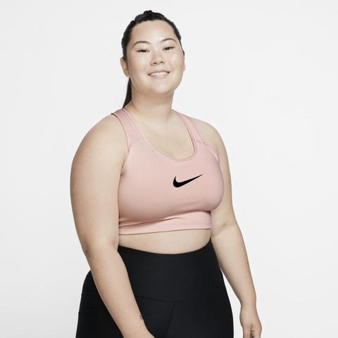 Nike Talla Grande - Swoosh Sujetador Deportivo De Sujeción Media - Mujer - Rosa