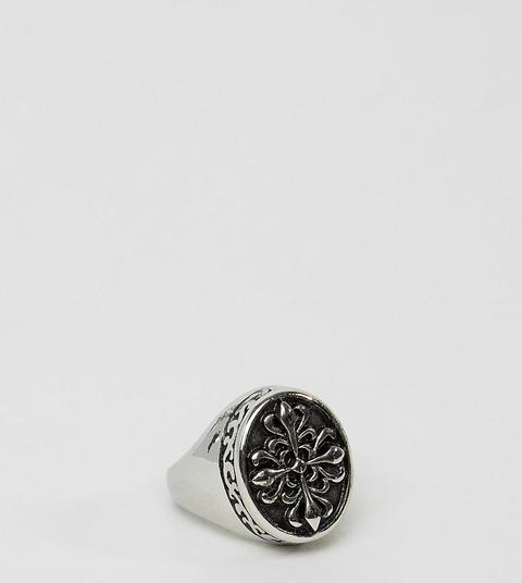 Anillo Con Sello De Reclaimed Vintage Inspired