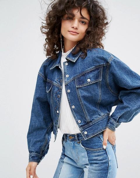 Evidnt Oversized Cropped Denim Jacket